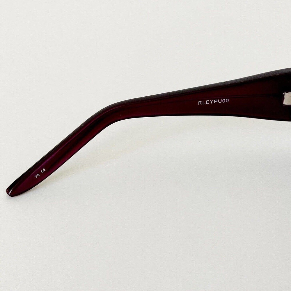 Dana Buchman RLEYPU00 Dark Purple/Gray New Geometric Wrap Women's Sunglasses - Picture 7 of 8